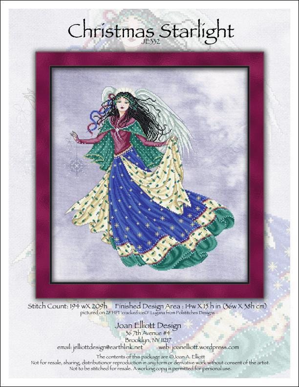 Christmas Starlight Counted Cross Stitch Pattern by Joan Elliott Design