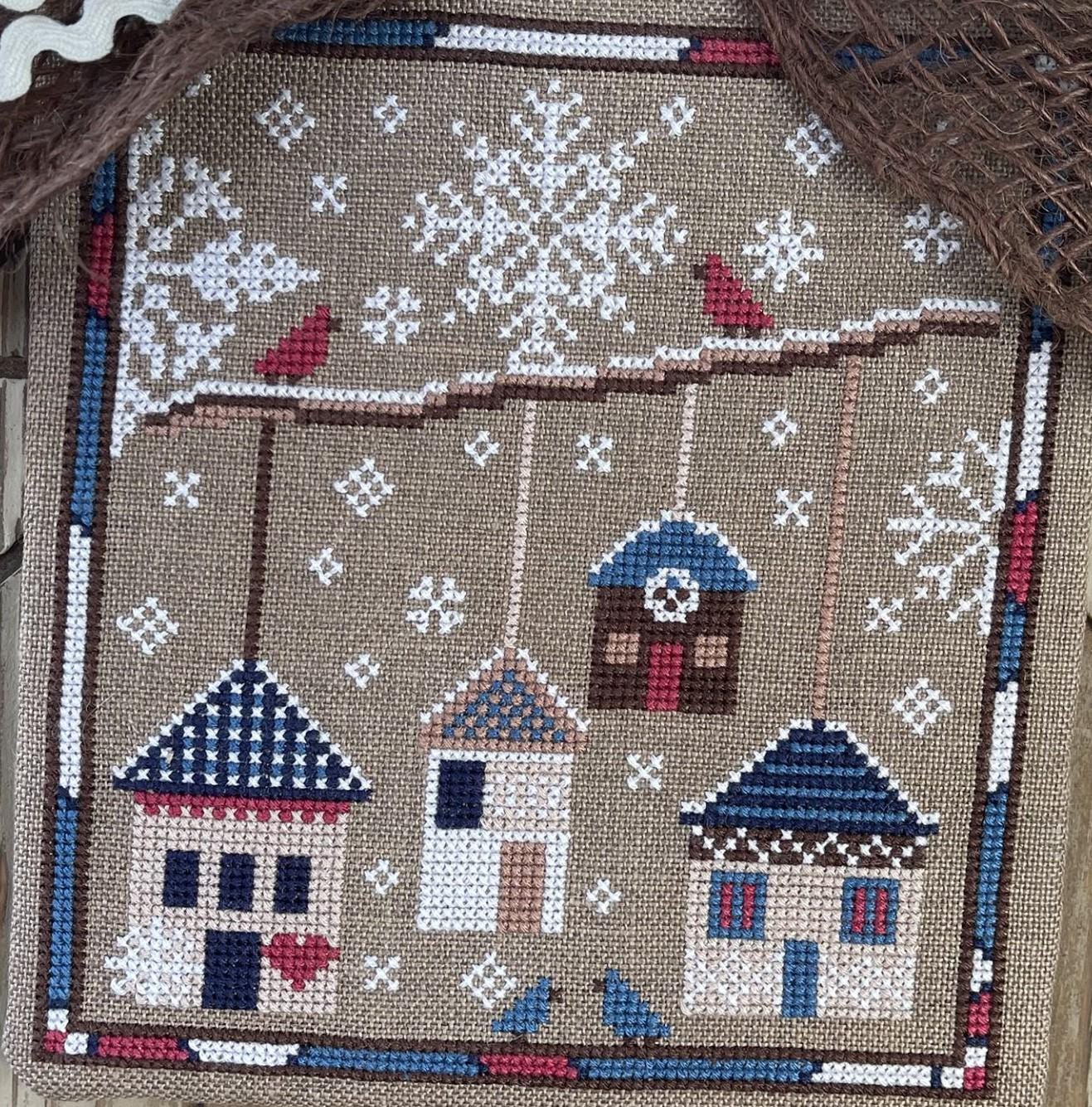 Winter Cottages Counted Cross Stitch Pattern by Jan Hicks Creates