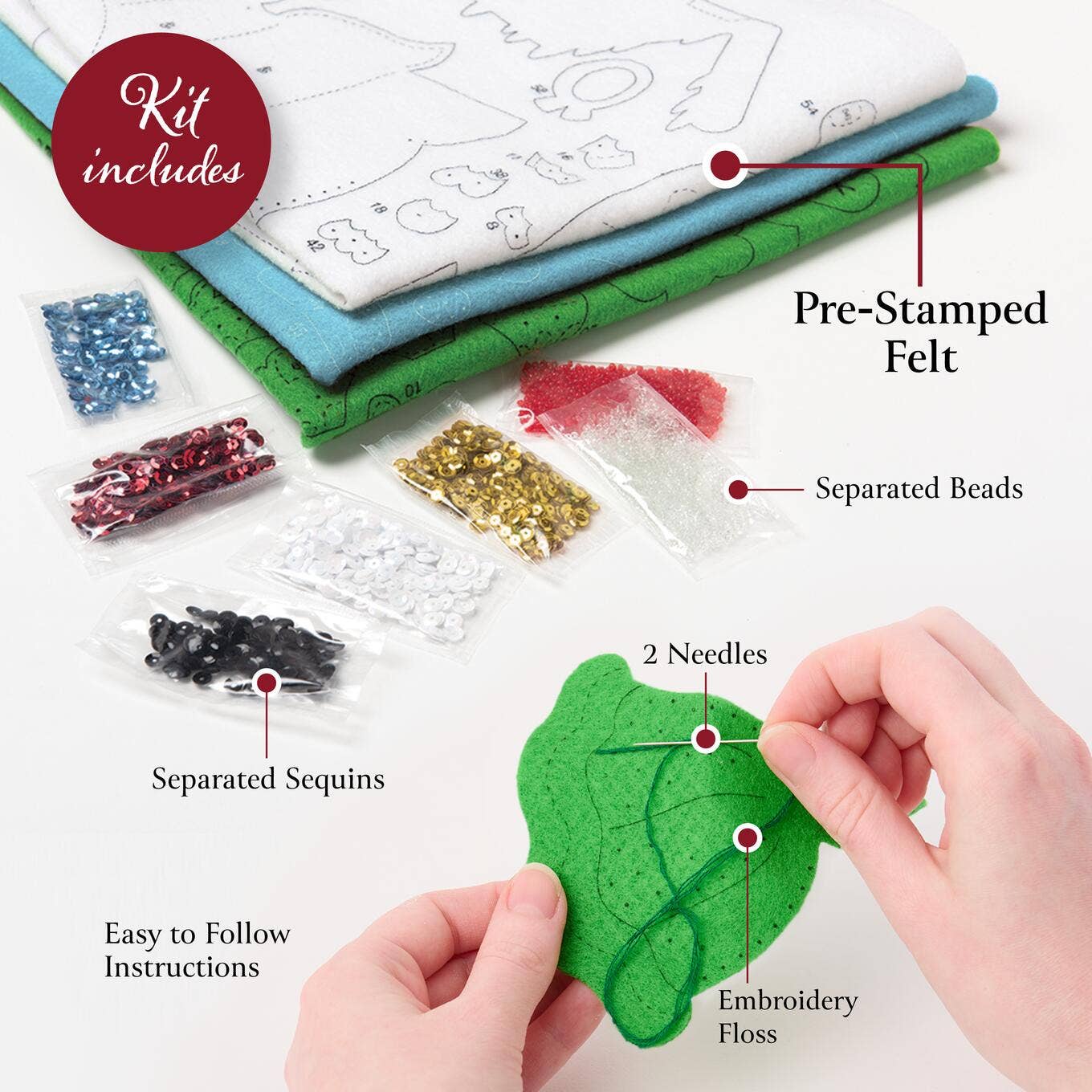 Bucilla® Seasonal Felt Stocking Kit - Trimming with Tweets ~ 89795E