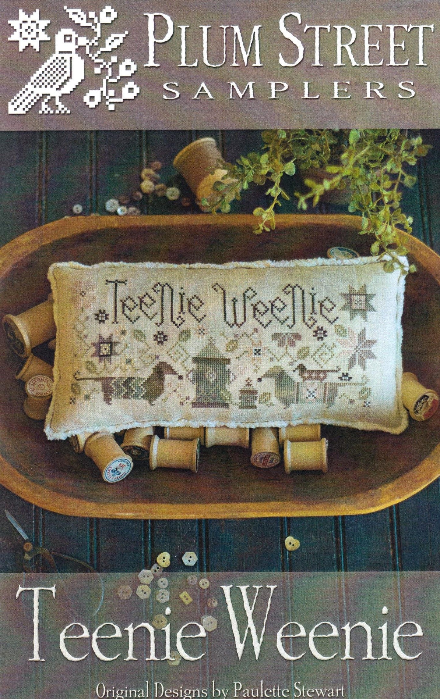 Teenie Weenie by Plum Street Samplers Counted Cross Stitch Pattern - Printed