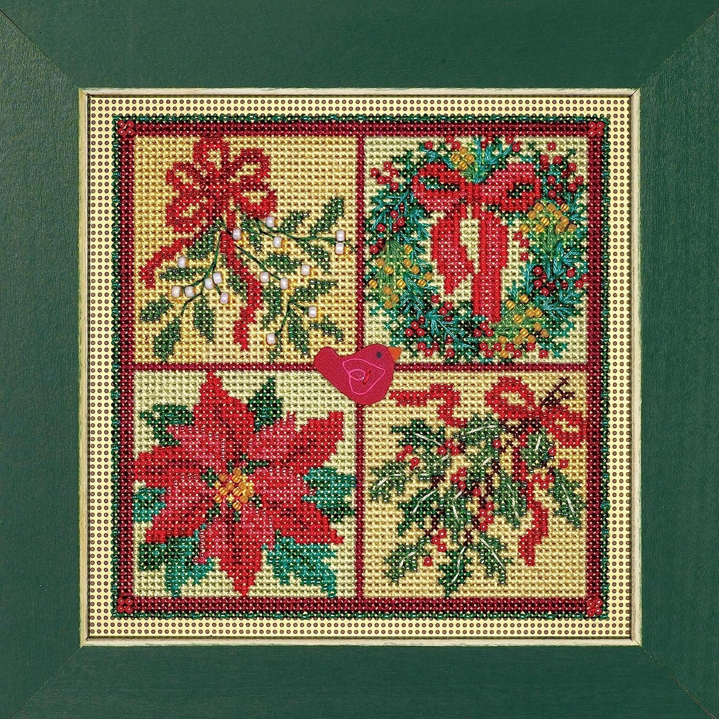 Mill Hill 2023 Winter Series Buttons & Beads Cross Stitch Kit ~ Winter Greens