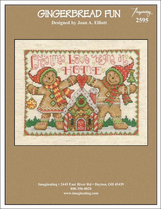 Gingerbread Fun Counted Cross Stitch Pattern by Joan A. Elliott