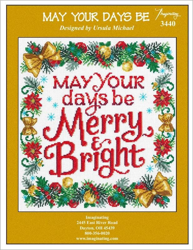 Ursula Michael Imaginating Counted Cross Stitch Pattern Leaflet ~ May Your Days Be ~ Printed Pattern