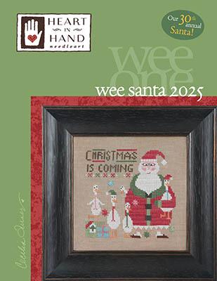 Wee One Santa 2025 Counted Cross Stitch Chart by Heart in Hand ~printed pattern