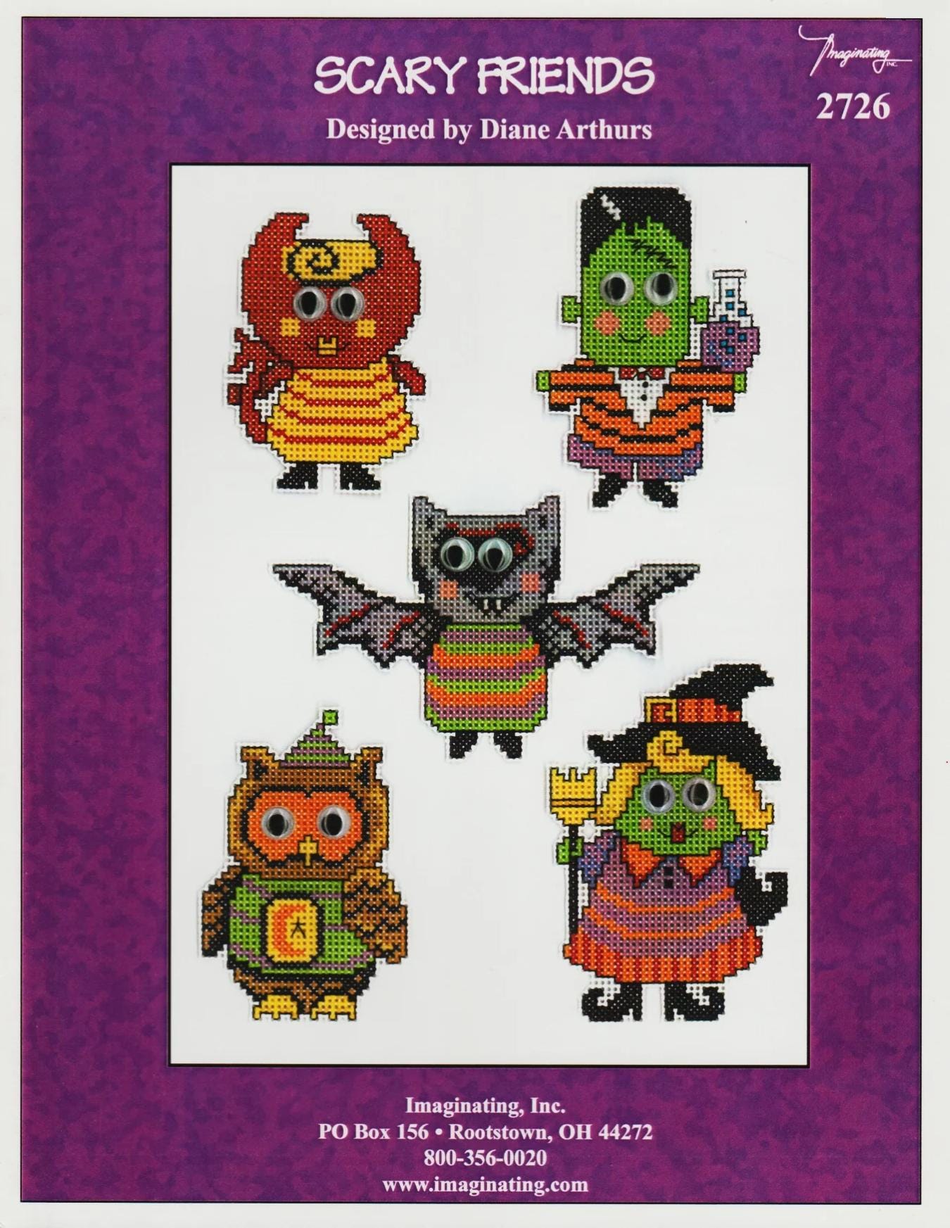 Diane Arthurs Counted Cross Stitch Chart ~ Scary Friends