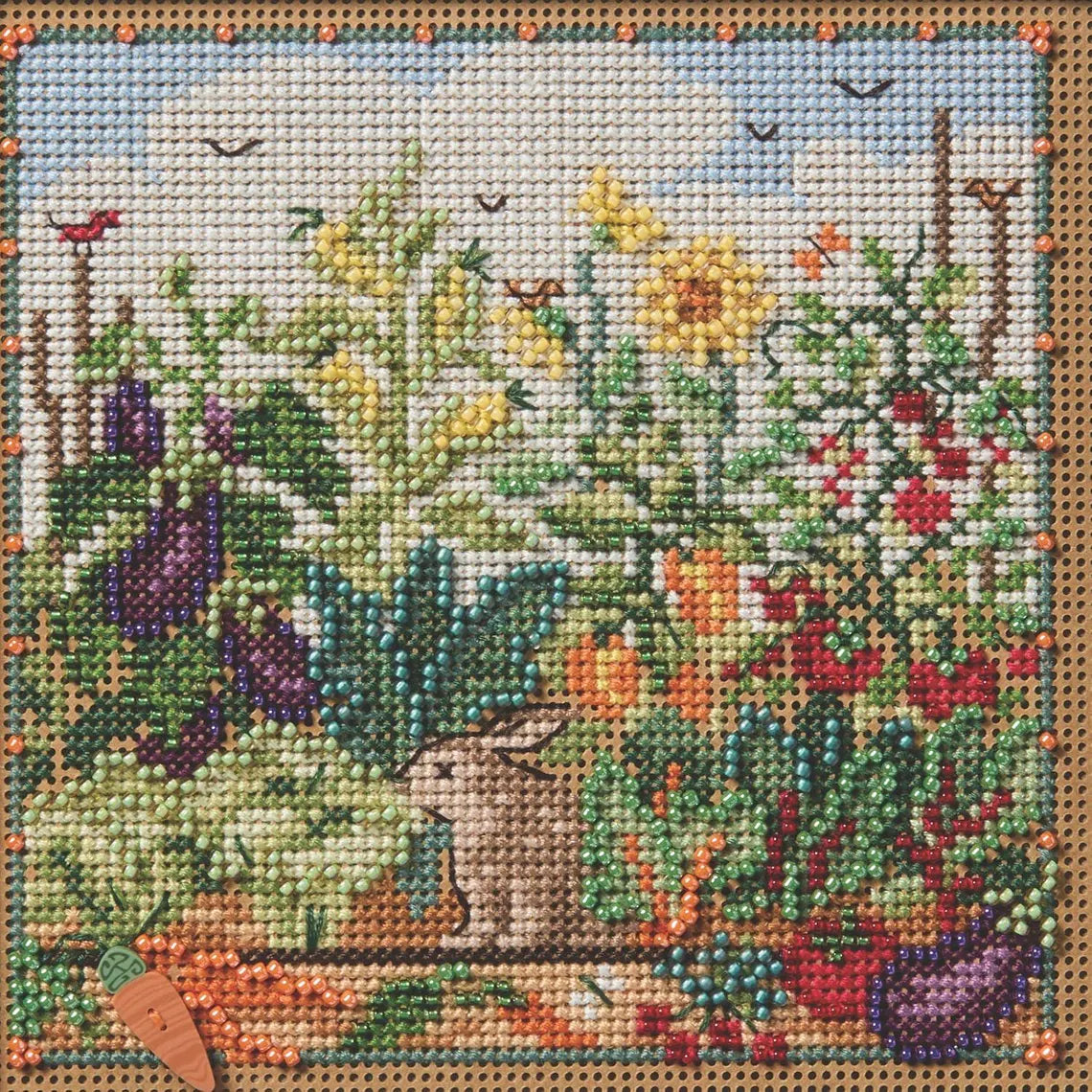 Mill Hill 2025 Buttons & Beads Bunny Garden Cross Stitch Kit MH142513
