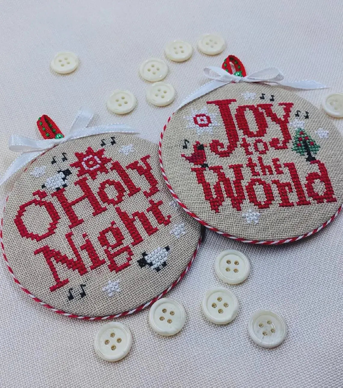 Joyful Christmas Ornaments 2025 Counted Cross Stitch Pattern from Stitches by Ethel