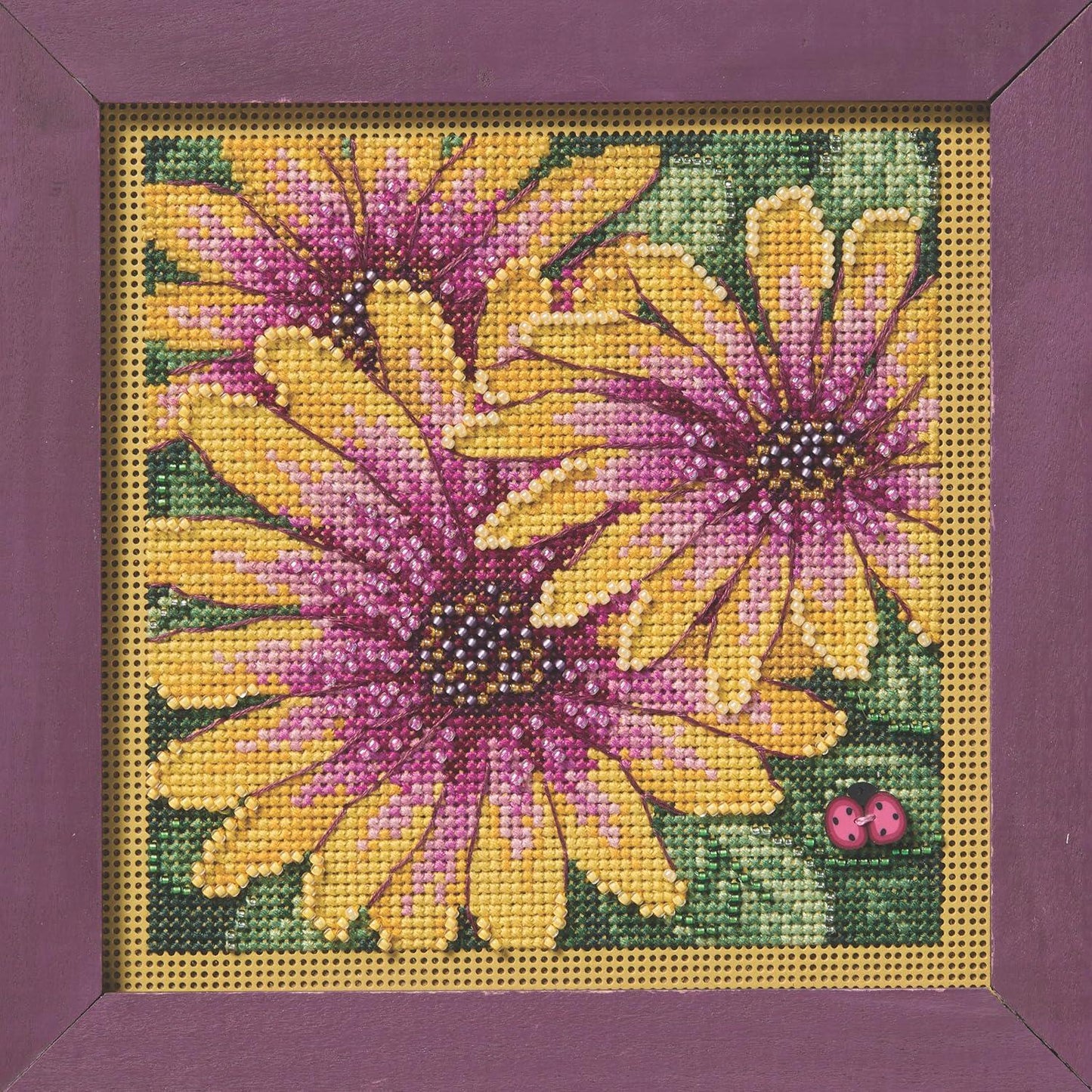 African Daisies 2025 Mill Hill Autumn Series Buttons & Beads Counted Cross Stitch Kit