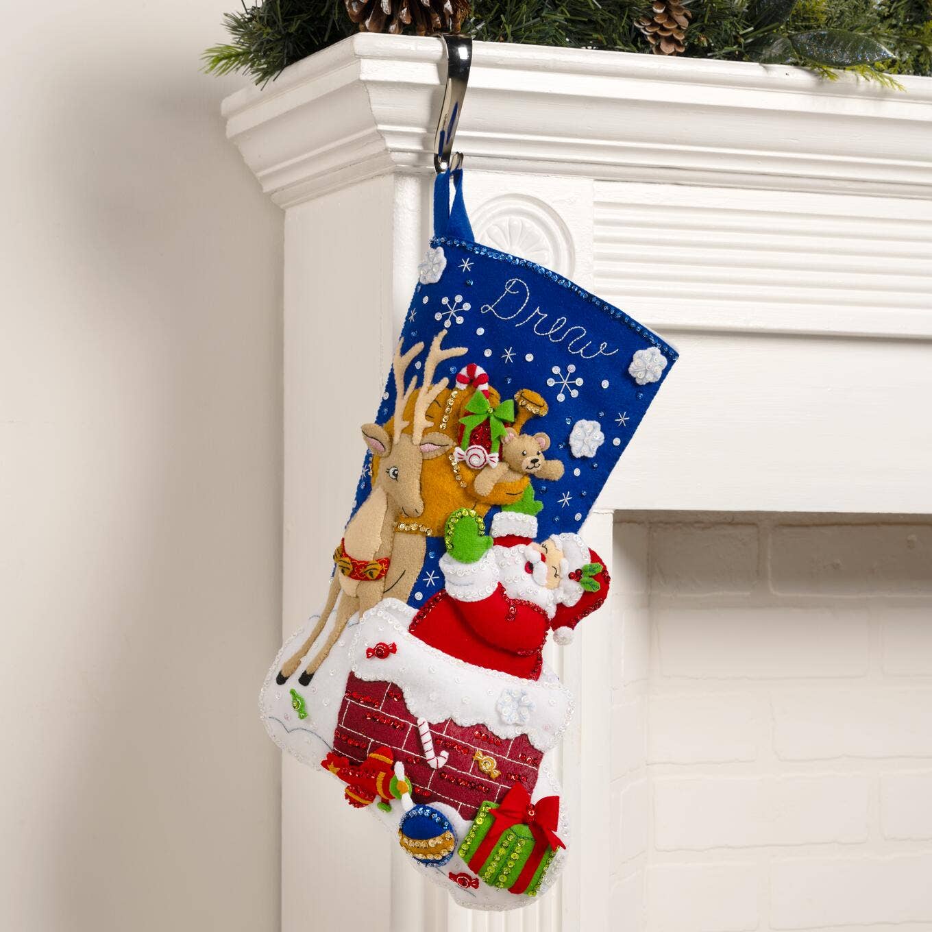 Bucilla ® Seasonal Felt Stocking Kit - Santa’s Toy Delivery