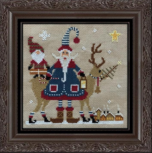 Nordic Santa III Counted Cross Stitch Pattern Leaflet by Twin Peak Primitives