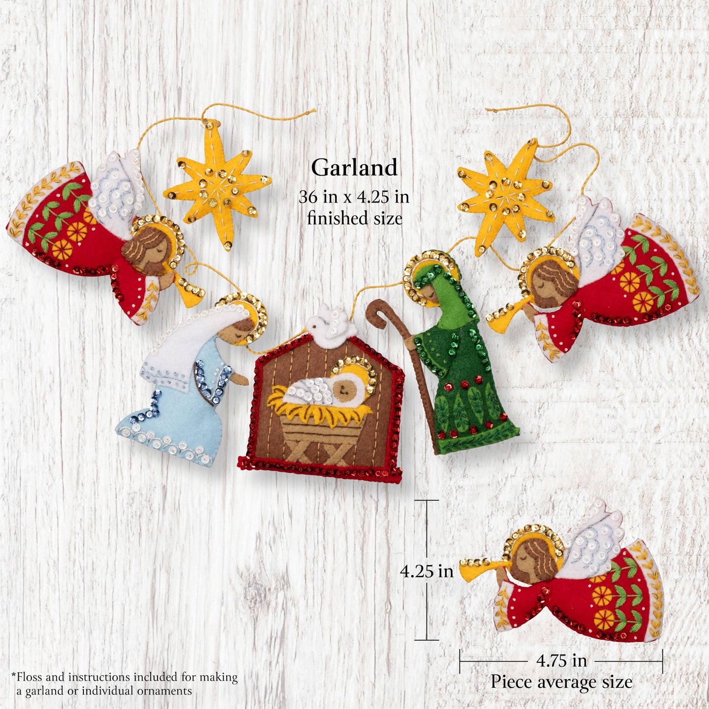Bucilla ® Seasonal Felt Home Decor - Nativity Garland