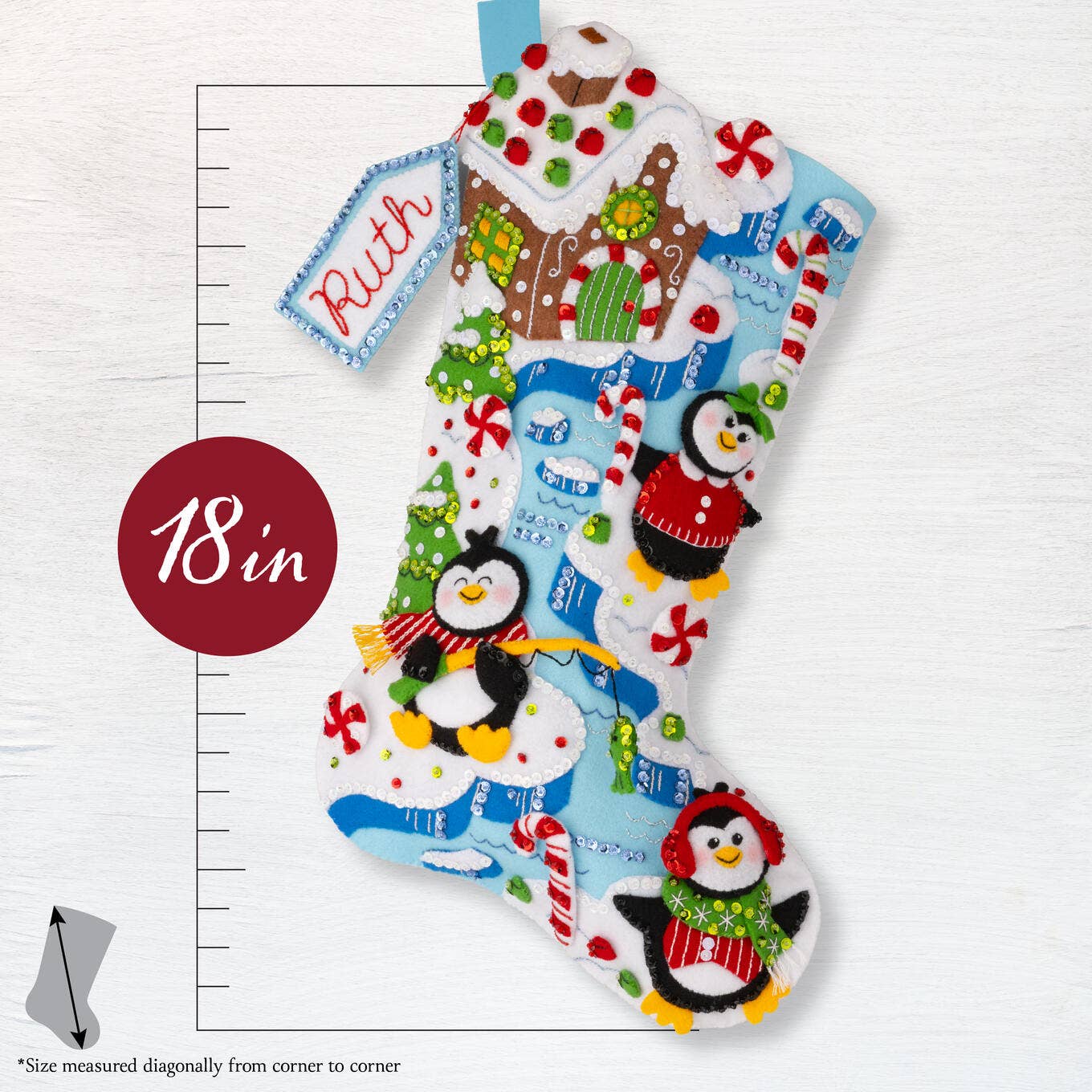Bucilla ® Seasonal Felt Stocking Kit - Winter Land Penguins