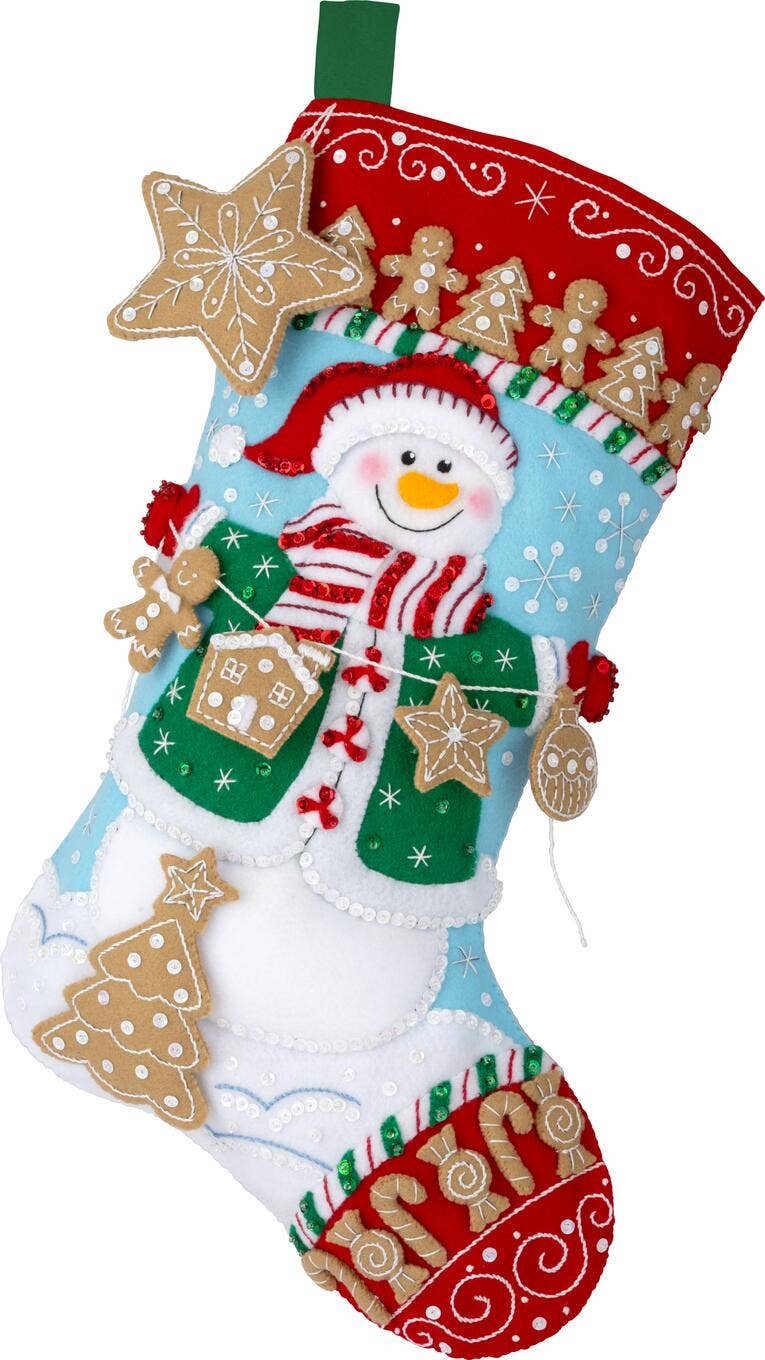 Bucilla® Felt Stocking Kit - Jolly Gingerbread Snowman
