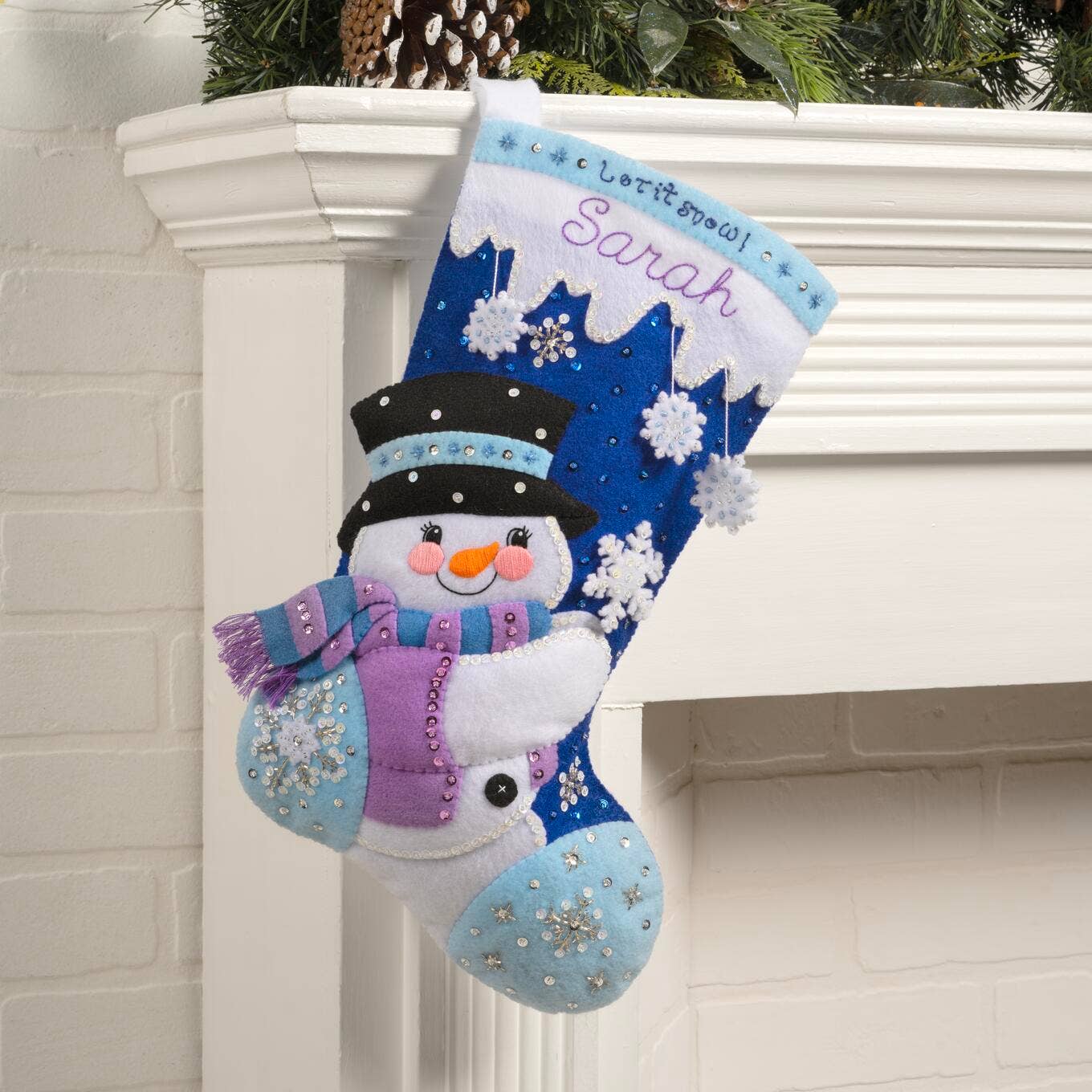 Bucilla ® Seasonal Felt Stocking Kit - Let it Snow
