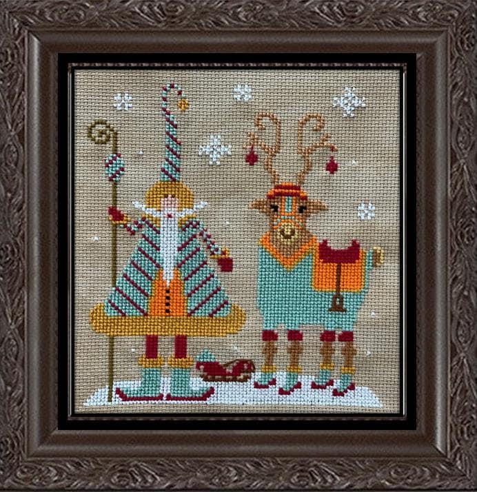 Nordic Santa II Counted Cross Stitch Pattern Leaflet by Twin Peak Primitives
