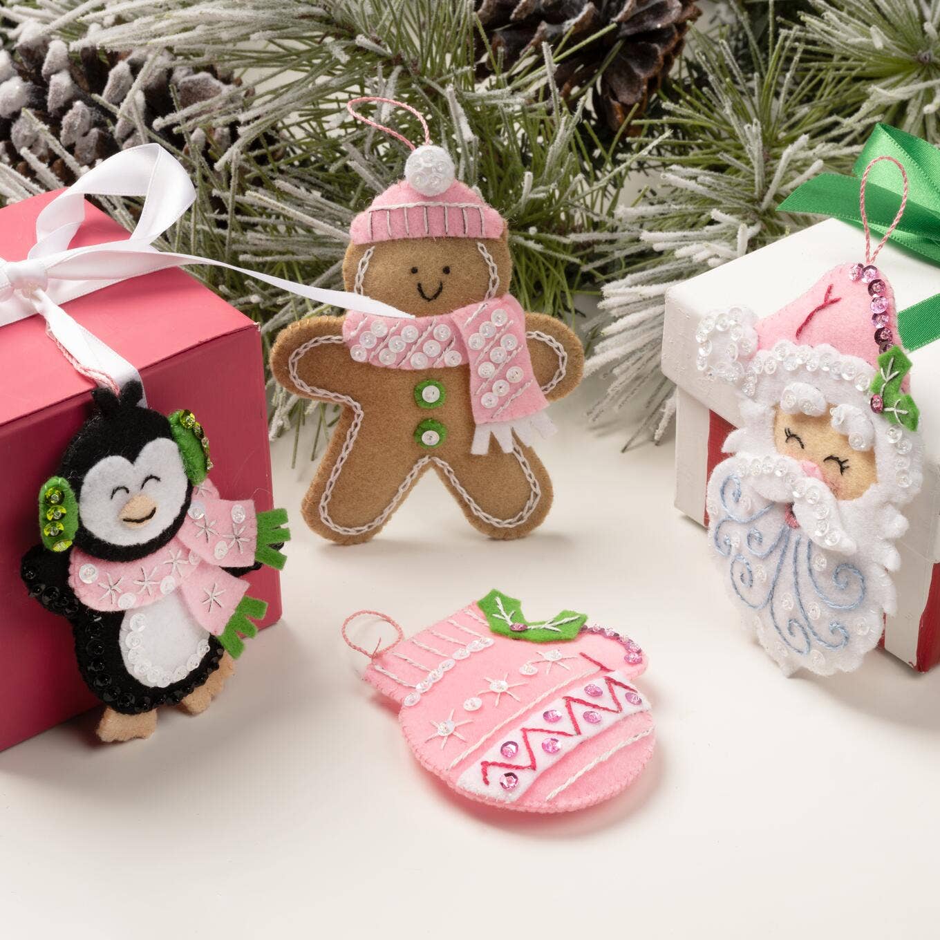 Bucilla ® Seasonal Felt Ornaments Kit - Santa Sweets
