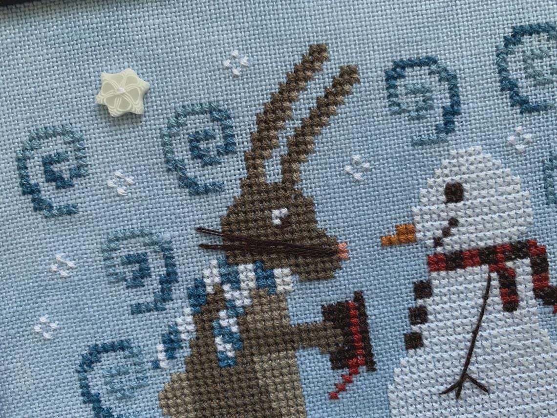 A Hat for Winter Counted Cross Stitch Pattern by Stitches by Ethel - Printed Pattern