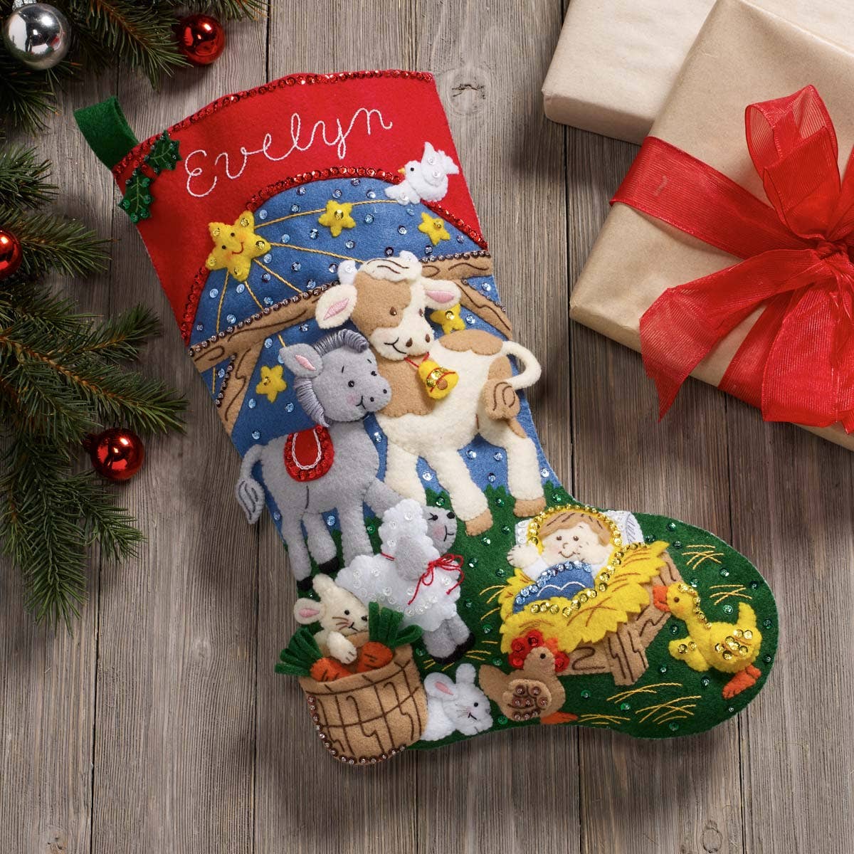Bucilla ® Seasonal Felt Stocking Kit - Christmas Nativity
