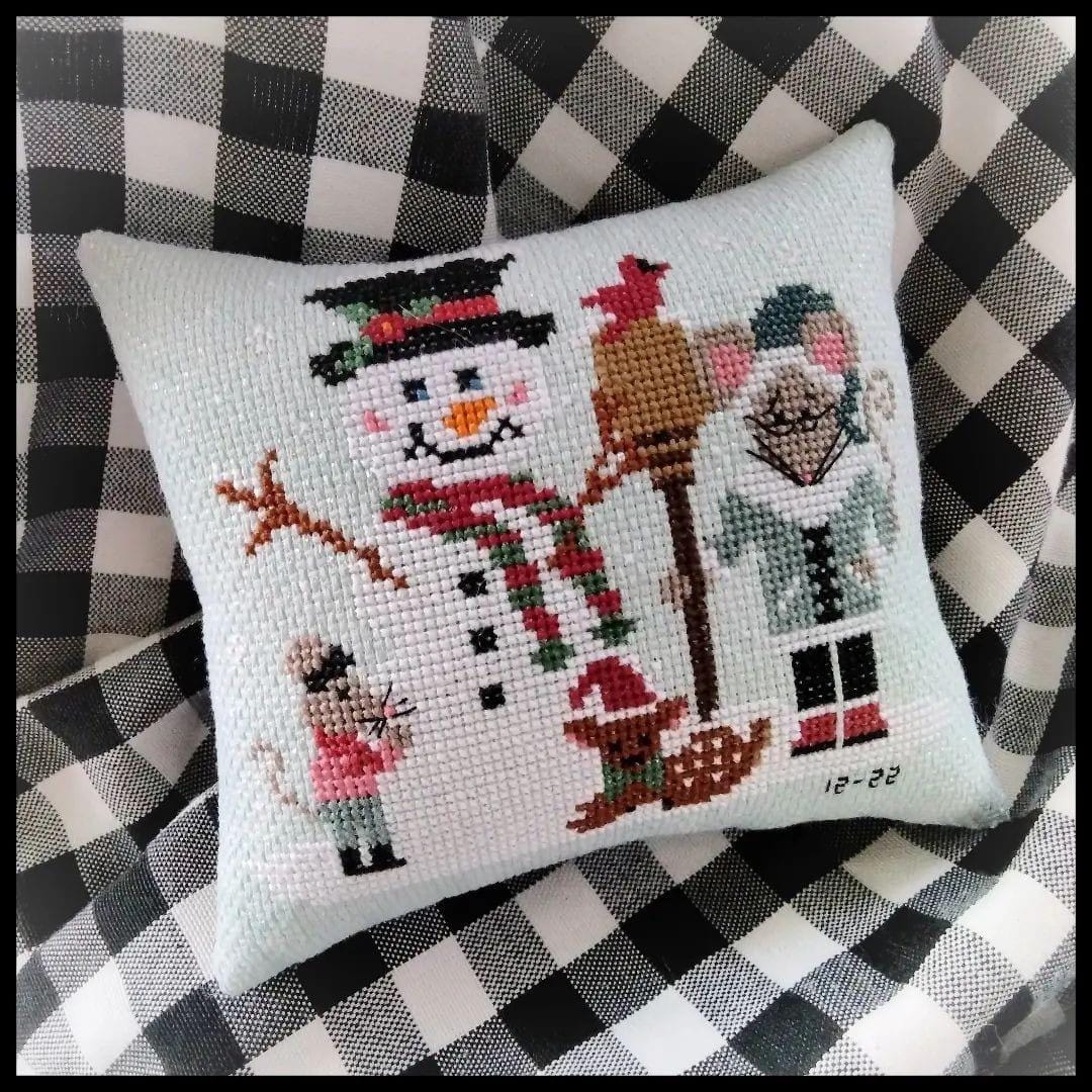 Matilda Builds a Snowman Counted Cross Stitch Pattern by Finally A Farmgirl