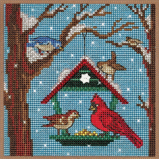 Mill Hill 2023 Winter Series Buttons & Beads Cross Stitch Kit ~ Bird Feeder