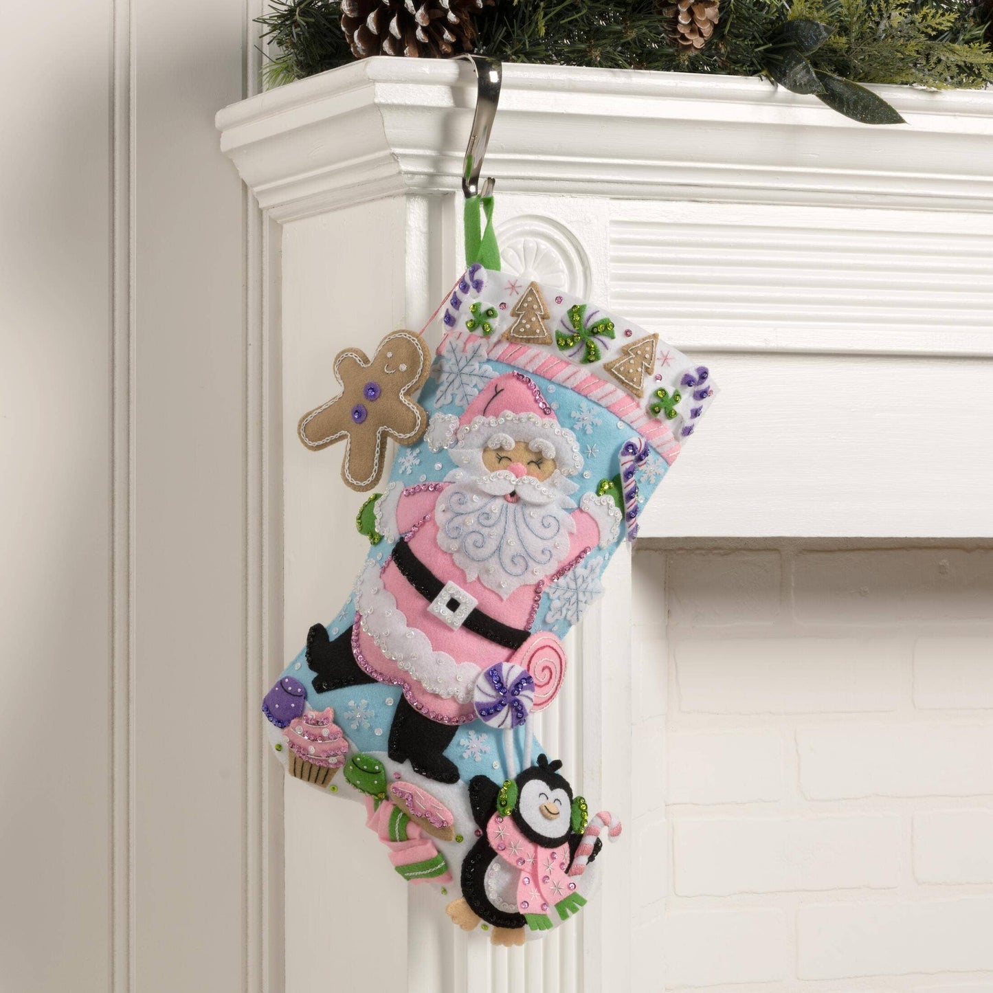 Bucilla ® Seasonal Felt Stocking Kit - Lollipop Santa