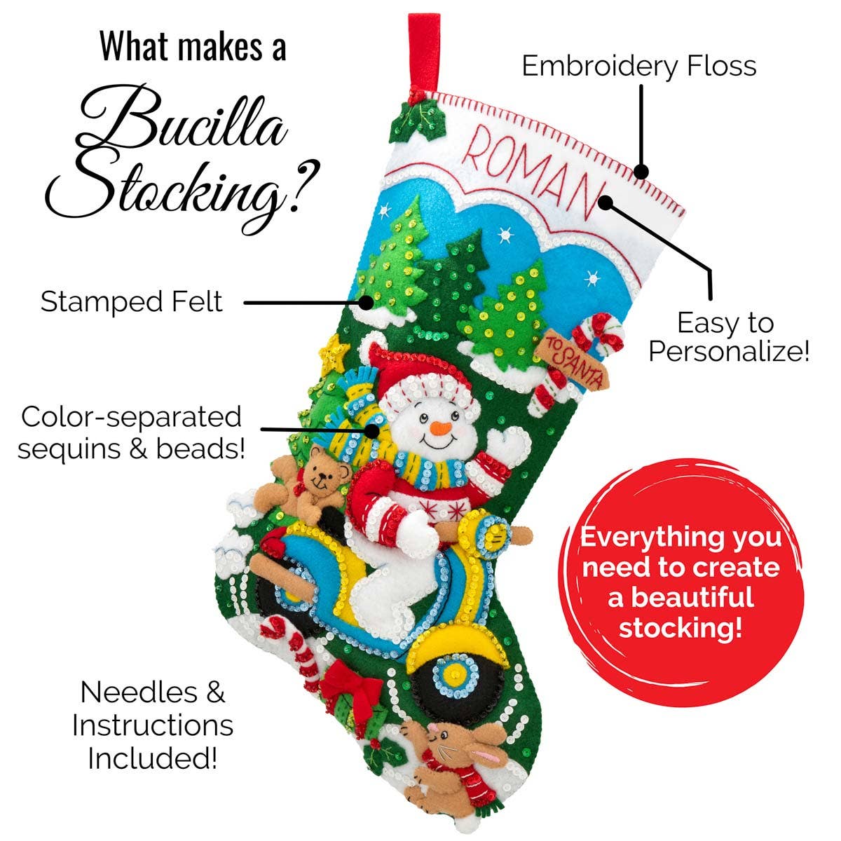 Bucilla ® Seasonal Felt Stocking Kit - Christmas Nativity