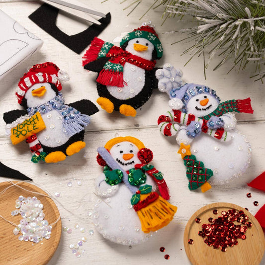 Bucilla®  Seasonal Felt Ornaments Kit - Polar Pal Parade