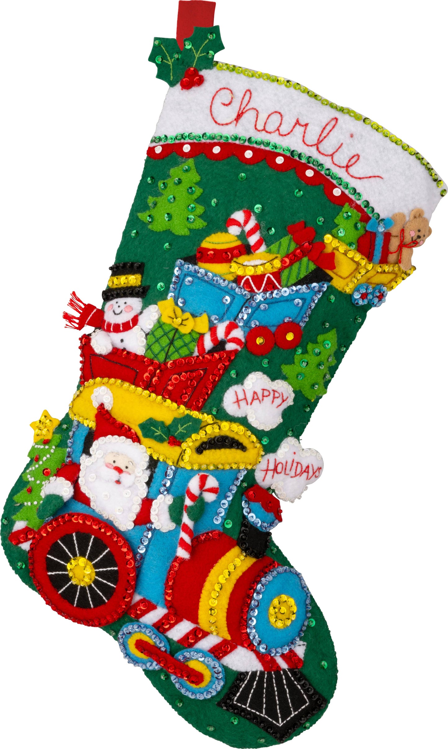 Bucilla ® Seasonal Felt Stocking Kit - Choo Choo Santa
