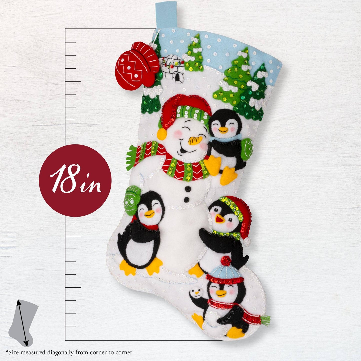 Bucilla ® Seasonal Felt Stocking Kit - Snowy Snuggles