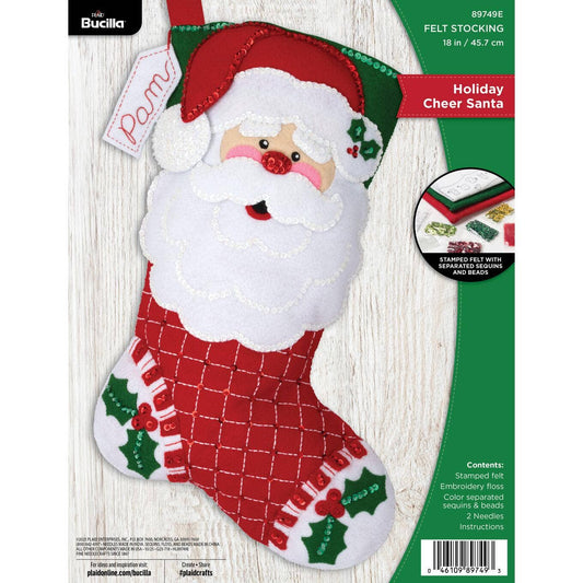 Bucilla® Seasonal Felt Stocking Kit - Holiday Cheer Santa