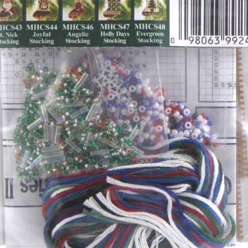 Mill Hill 2004 Beaded Cross Stitch Charmed Stocking Ornament kit ~ Mr. Snowflake