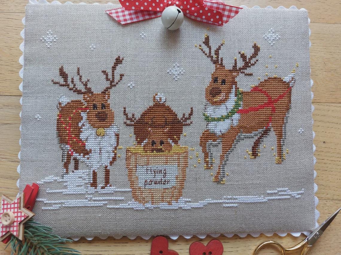 Flying Powder Counted Cross Stitch Pattern by Serenita di Campagna - Printed pattern CV180
