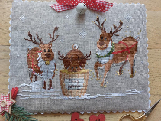Flying Powder Counted Cross Stitch Pattern by Serenita di Campagna - Printed pattern CV180
