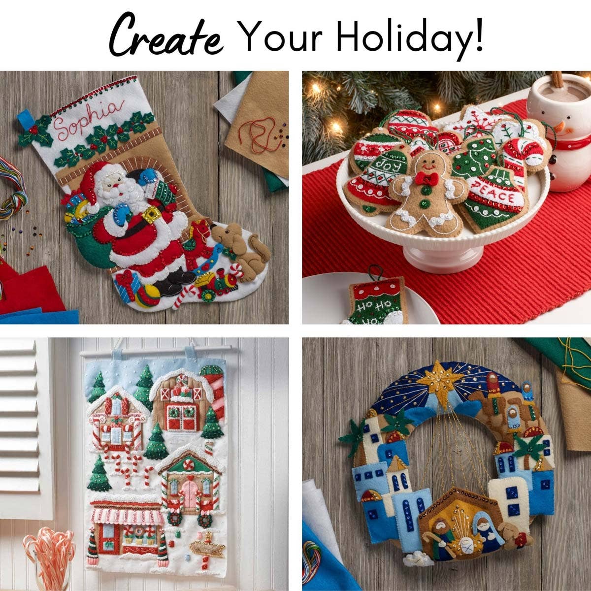 Bucilla ® Seasonal Felt Stocking Kit - Christmas Nativity