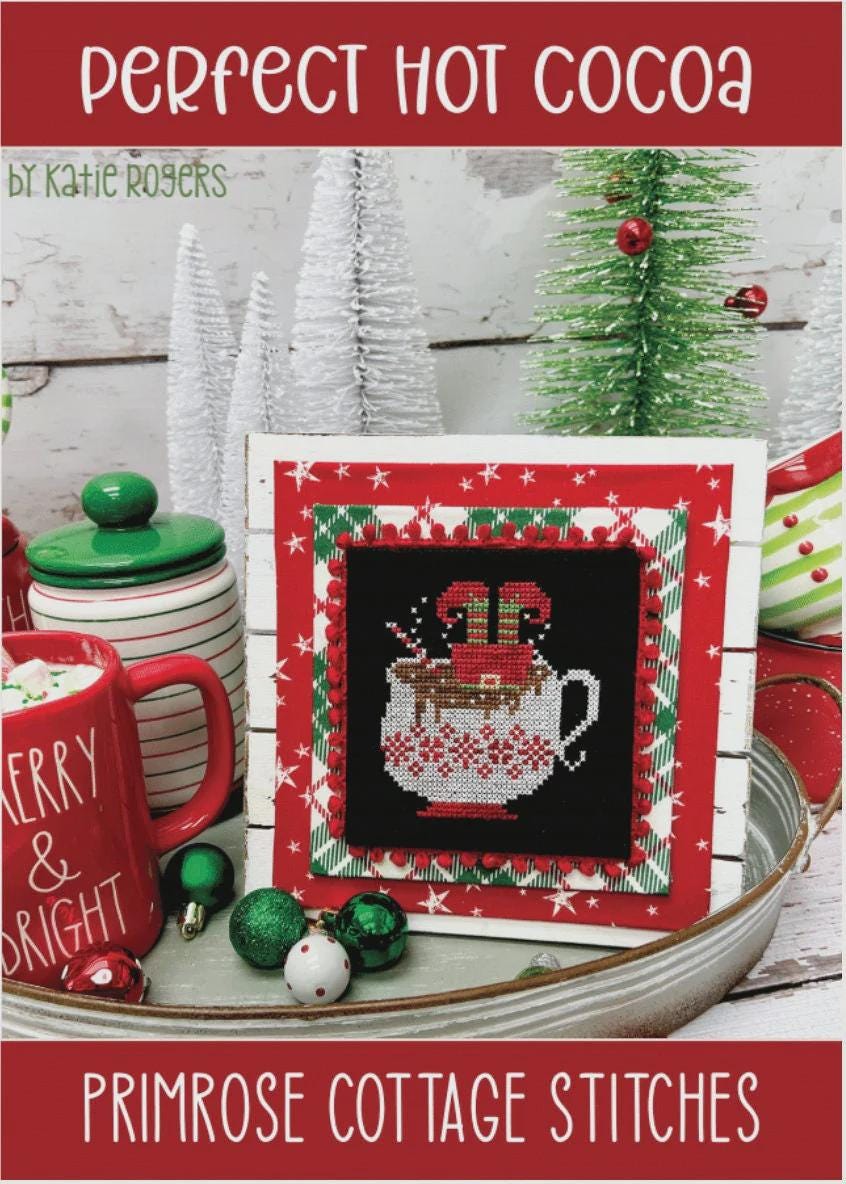 Primrose Cottage Stitches Counted Cross Stitch Chart ~ Perfect Hot Cocoa