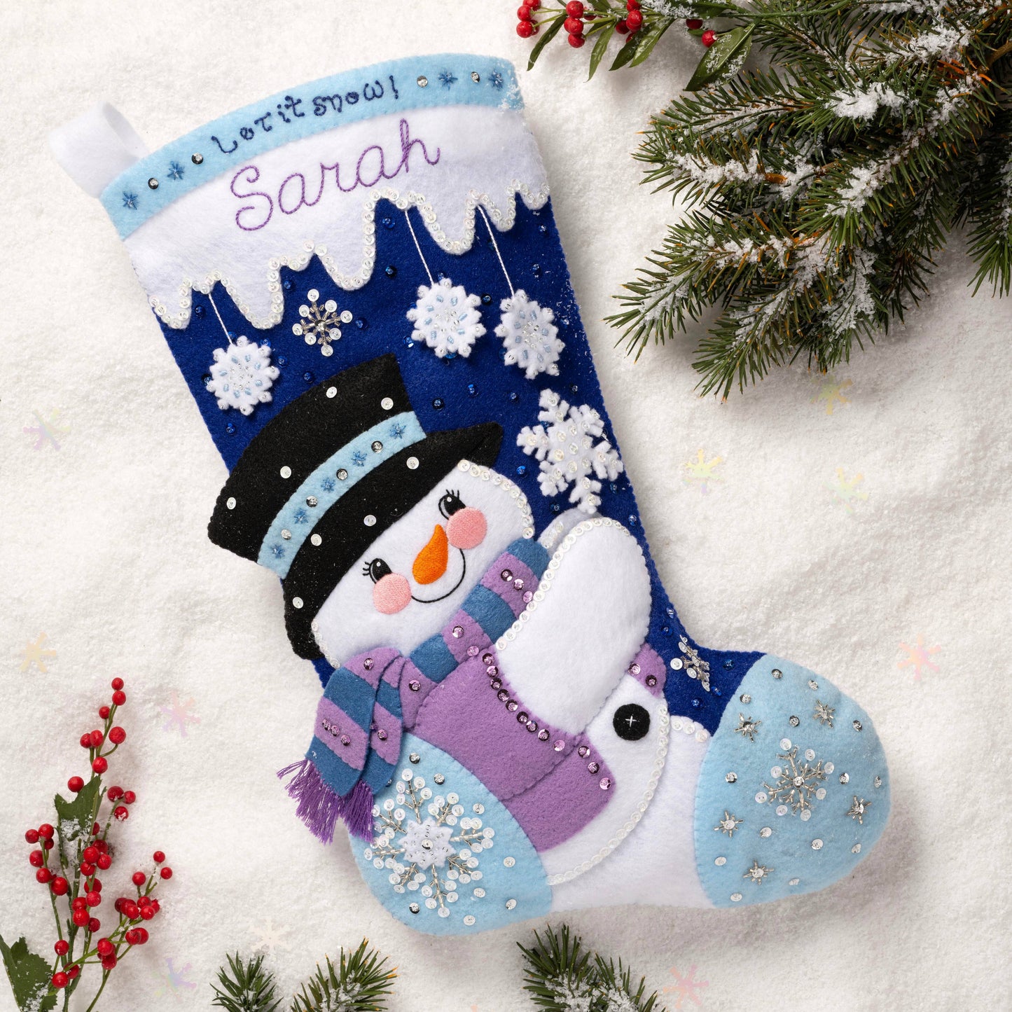 Bucilla ® Seasonal Felt Stocking Kit - Let it Snow