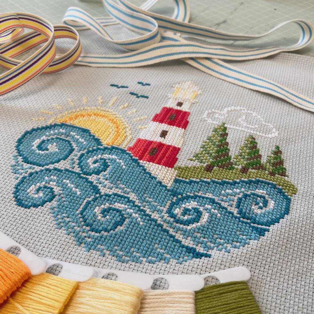 Going Coastal Counted Cross Stitch Pattern by Love Poppet - Printed Pattern
