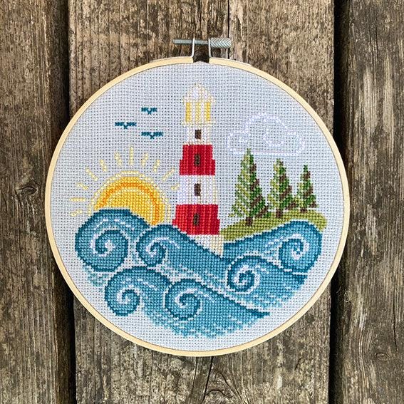 Going Coastal Counted Cross Stitch Pattern by Love Poppet - Printed Pattern