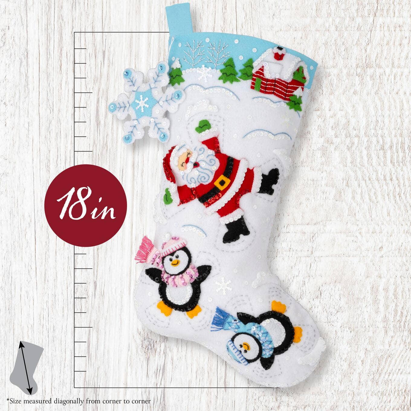Bucilla® Seasonal Felt Stocking Kit - Snow Angel Friends