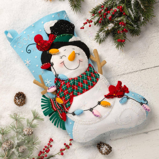 Bucilla® Seasonal Felt Stocking Kit - Frosty and Bright