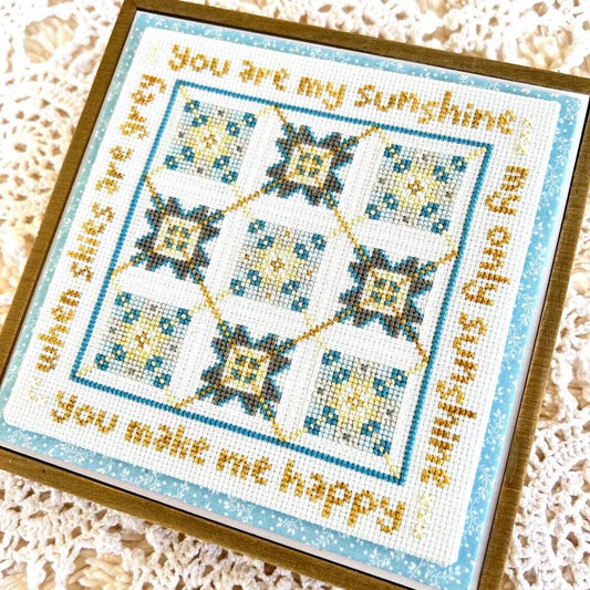 You Are My Sunshine Counted Cross Stitch Pattern by Sweet Wing Studio