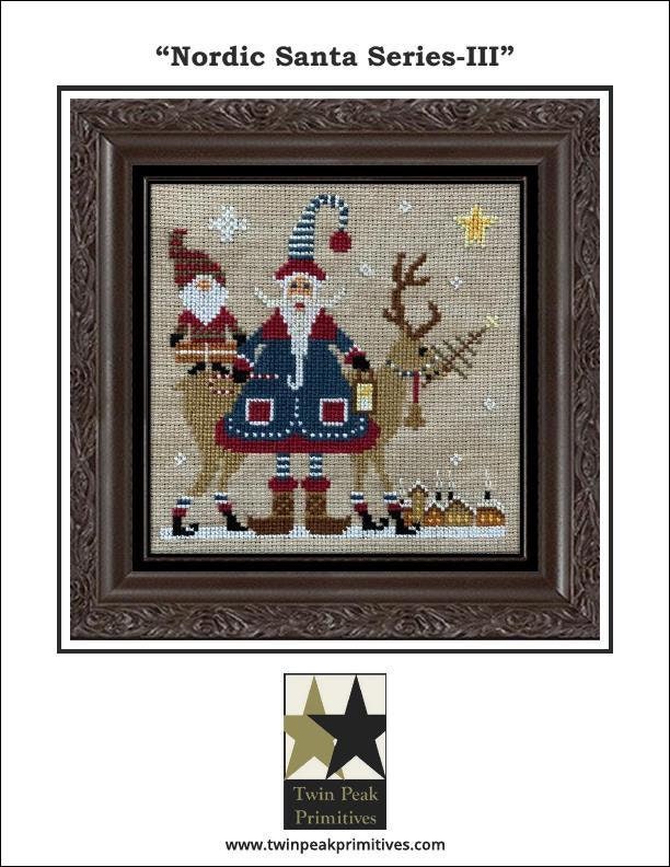 Nordic Santa III Counted Cross Stitch Pattern Leaflet by Twin Peak Primitives
