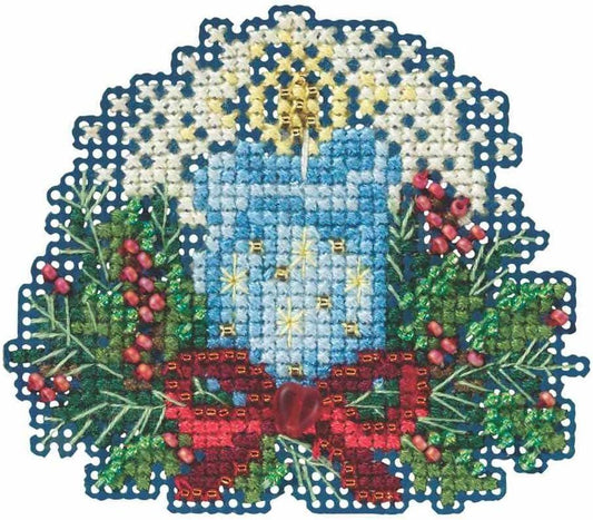 Candlelight Beaded Cross Stitch Kit by Mill Hill ~ 2015 Winter Holiday Collection MH18-5306