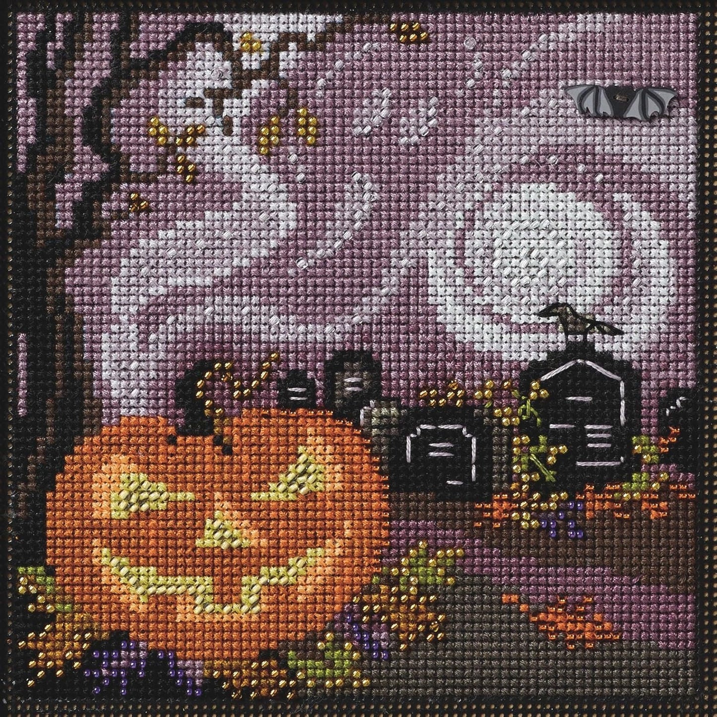 Mill Hill 2024 Autumn Series Buttons & Beads Cross Stitch Kit ~ Haunted Graveyard