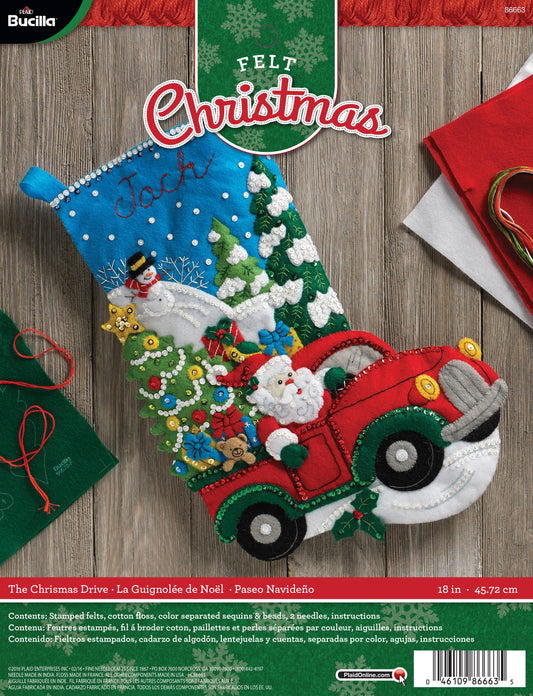 Bucilla ® Seasonal Felt Stocking Kit - The Christmas Drive
