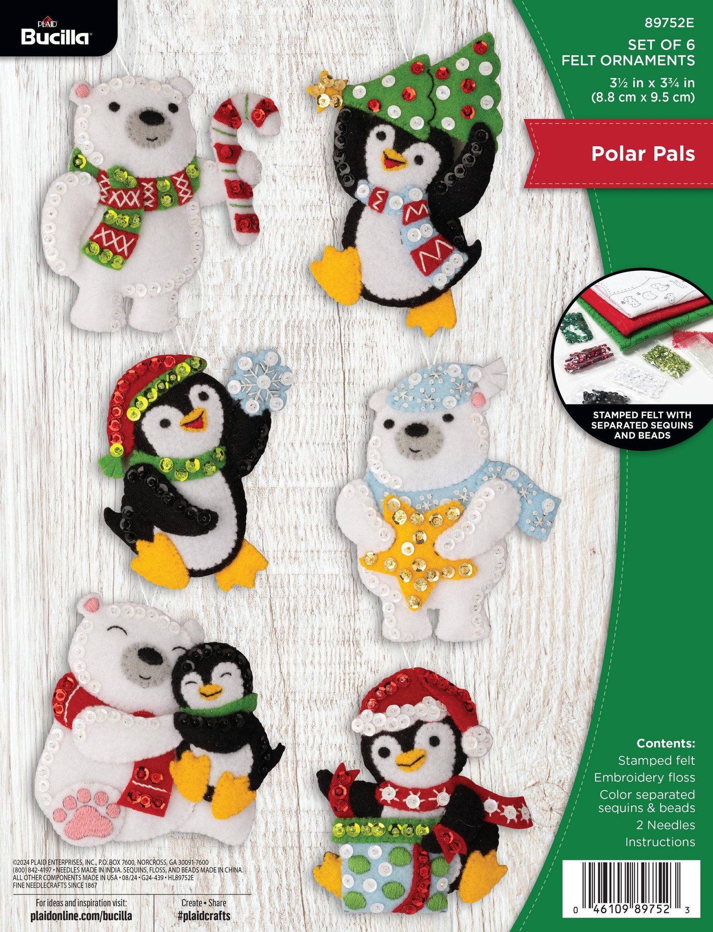Bucilla® Seasonal Felt Ornaments Kit - Polar Pal - 89731E