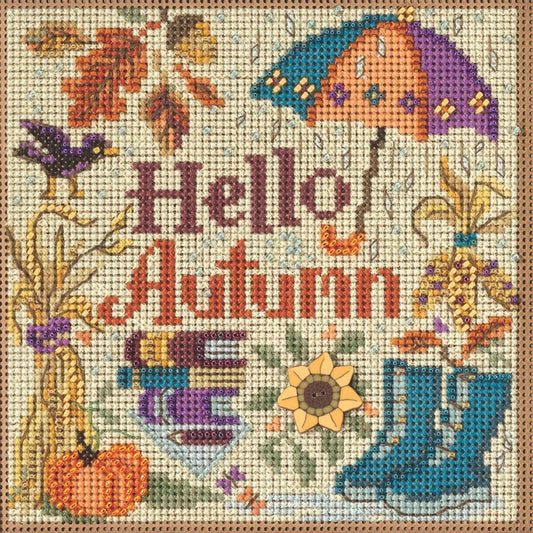 Mill Hill 2023 Autumn Series Beaded Cross Stitch Kit ~ Hello Autumn  ~