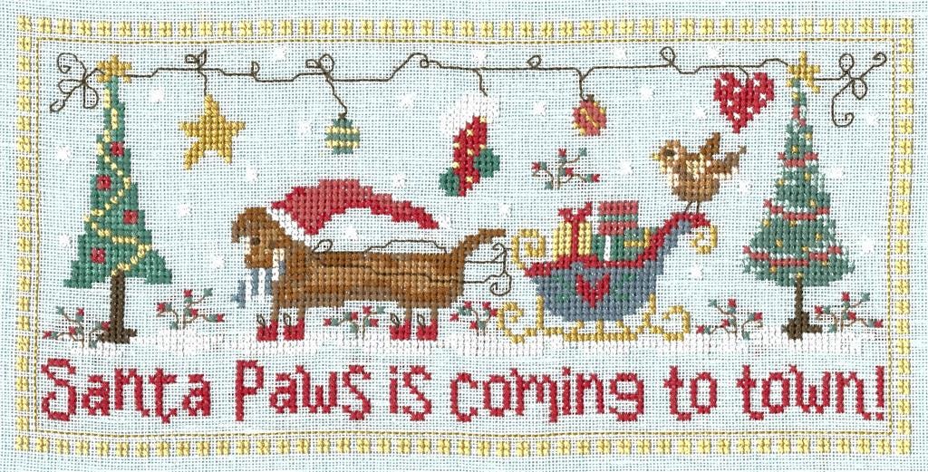 Gail Bussi Imaginating Cross Stitch Pattern ~ Santa Paws ~ 3494 Printed