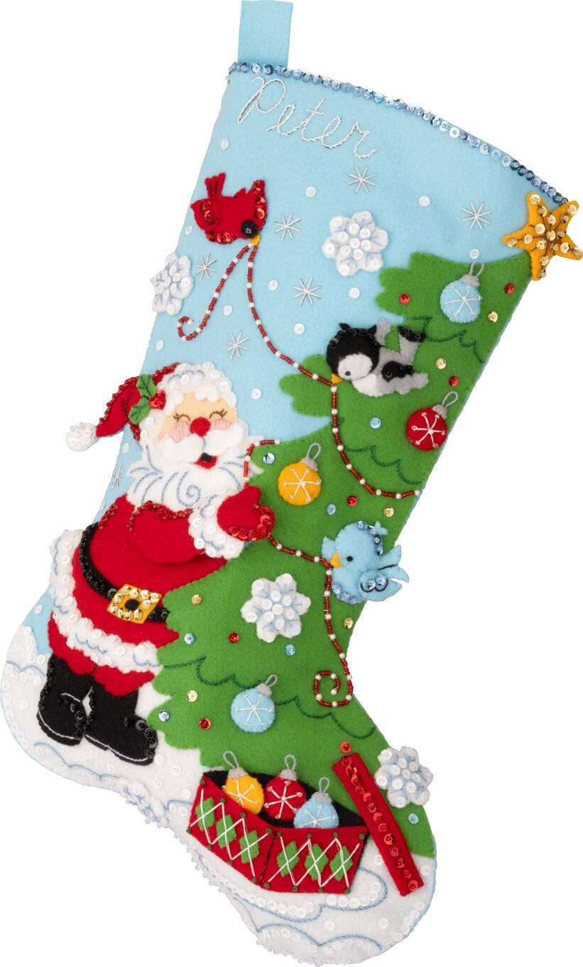 Bucilla® Seasonal Felt Stocking Kit - Trimming with Tweets ~ 89795E