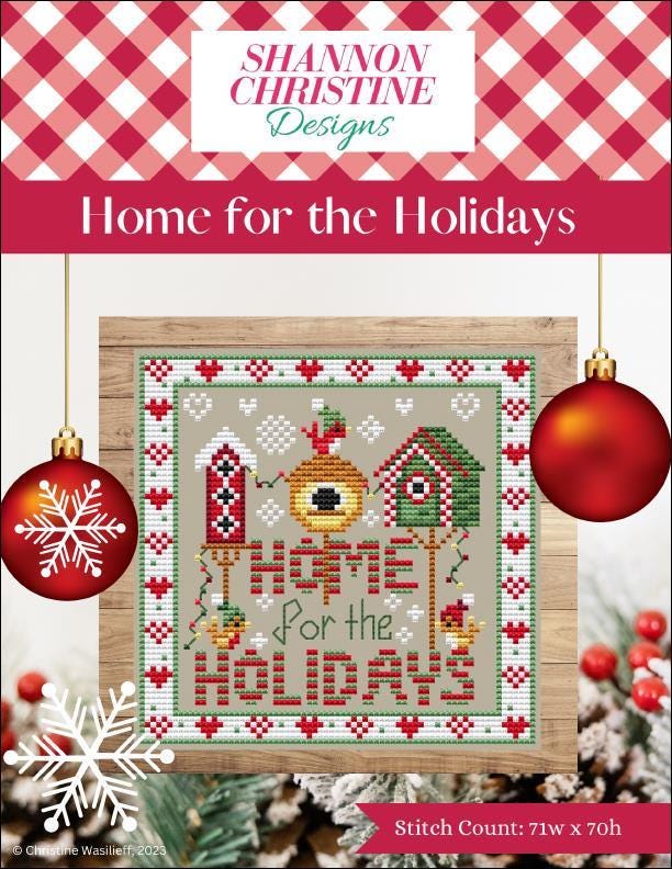 Shannon Christine Designs Counted Cross Stitch Pattern Booklet ~ Home for the Holidays (C)